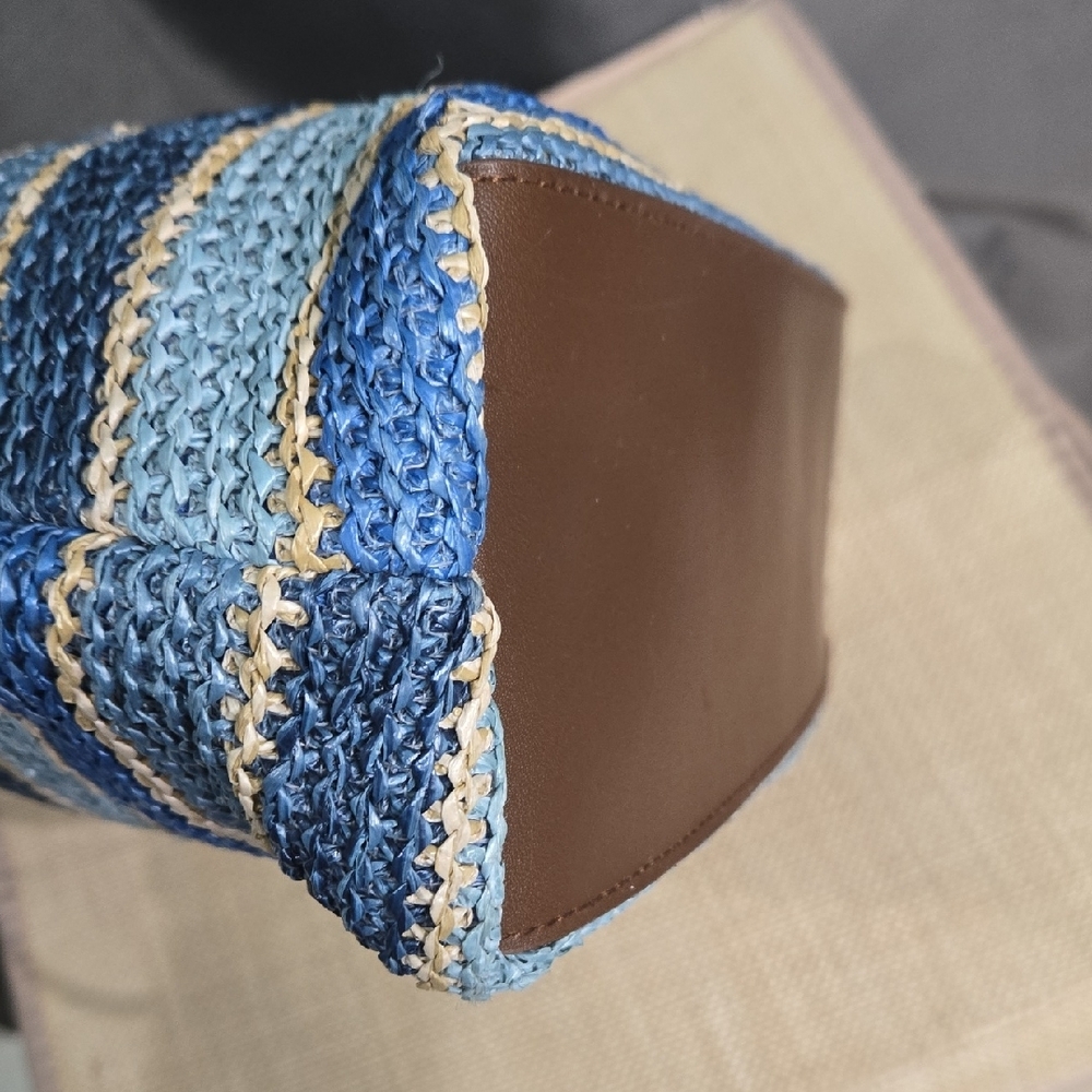 Relativity Blue and Brown Striped Shoulder Bag - Picture 7 of 13